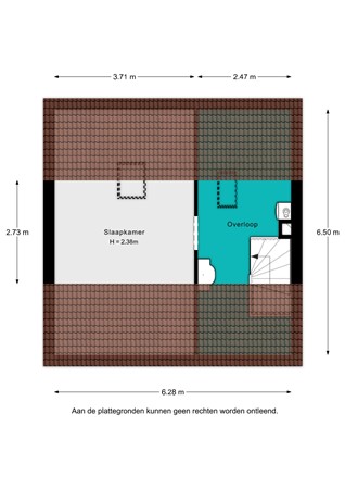 Plattegrond - Tulpstraat 105, 4711 HG St. Willebrord - Tulpstraat 105 2e verdieping - 2D.jpg